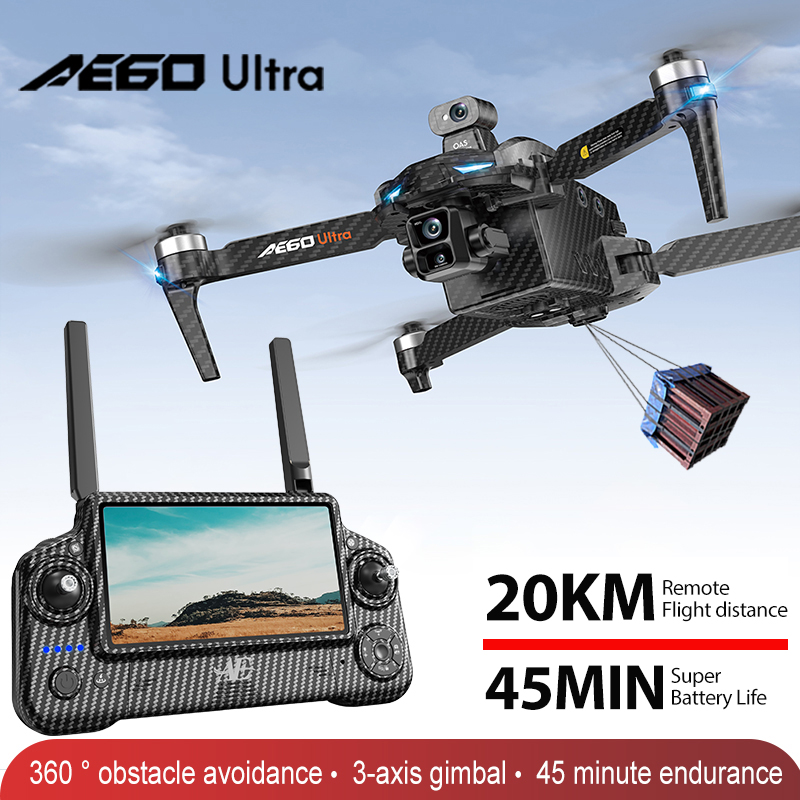 Drone Rc Fpv Pro - AE60 GPSドローン プロフェッショナル 8Kカメラ 3軸ジンバル 空撮FPV