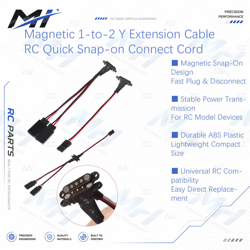 Drone Rc Battery - マグネティック1-2 Y型延長ケーブル JRプラグ クイックディスコネクト RCカー ドローン