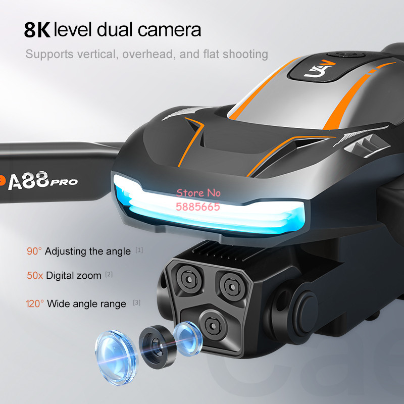 8K航空写真撮影 オプティカルフローポジショニング FPV  - Drone Rc Cable のレビューと価格