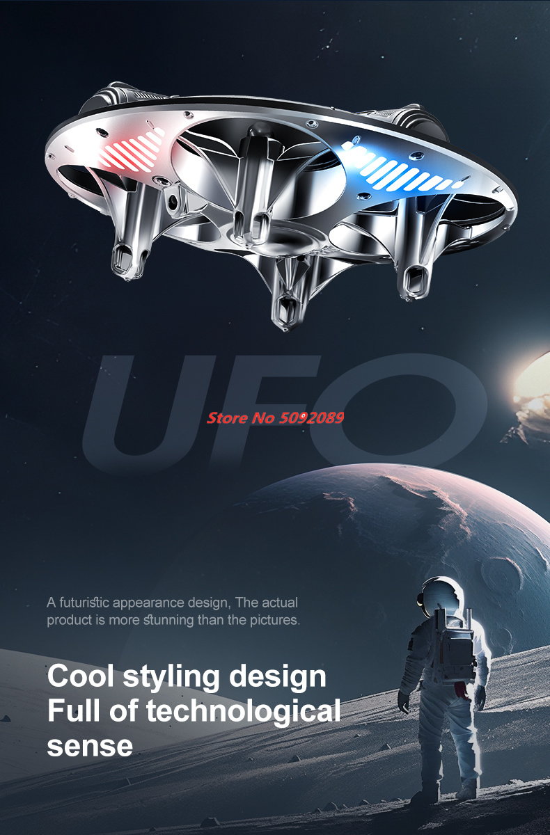 スマート姿勢保持ホバーミニリモコンヘリコプターUFO 2.4 - Drone Rc Cable のレビューと価格