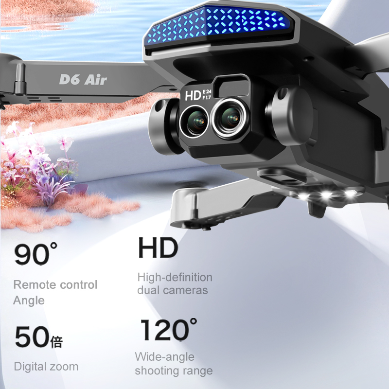 D6エアスマートカメラドローン折りたたみ式RCクアッドコプタ - Drone Smart Rc Foldable のレビューと価格